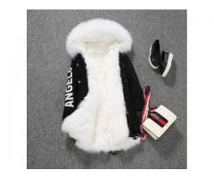Quantity=10pcs Fashion Long style coats Parka Fox Collar Genuine leather Inner container - Image 2/4