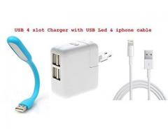 4 Port USB charger with 1 Charging Cords - Image 4/4