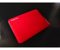Toshiba Canvio 2TB External Hard Drive red - Image 1/6